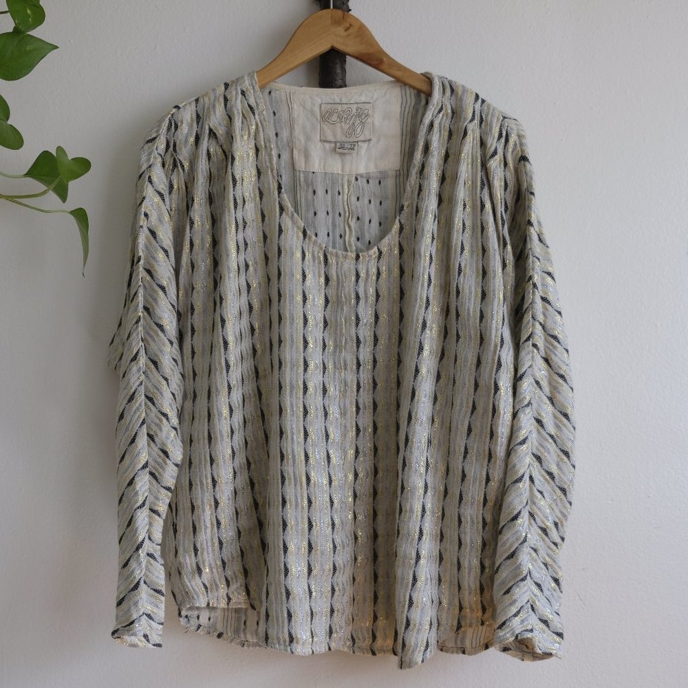 Ace & Jig metallic dolman sleeve top